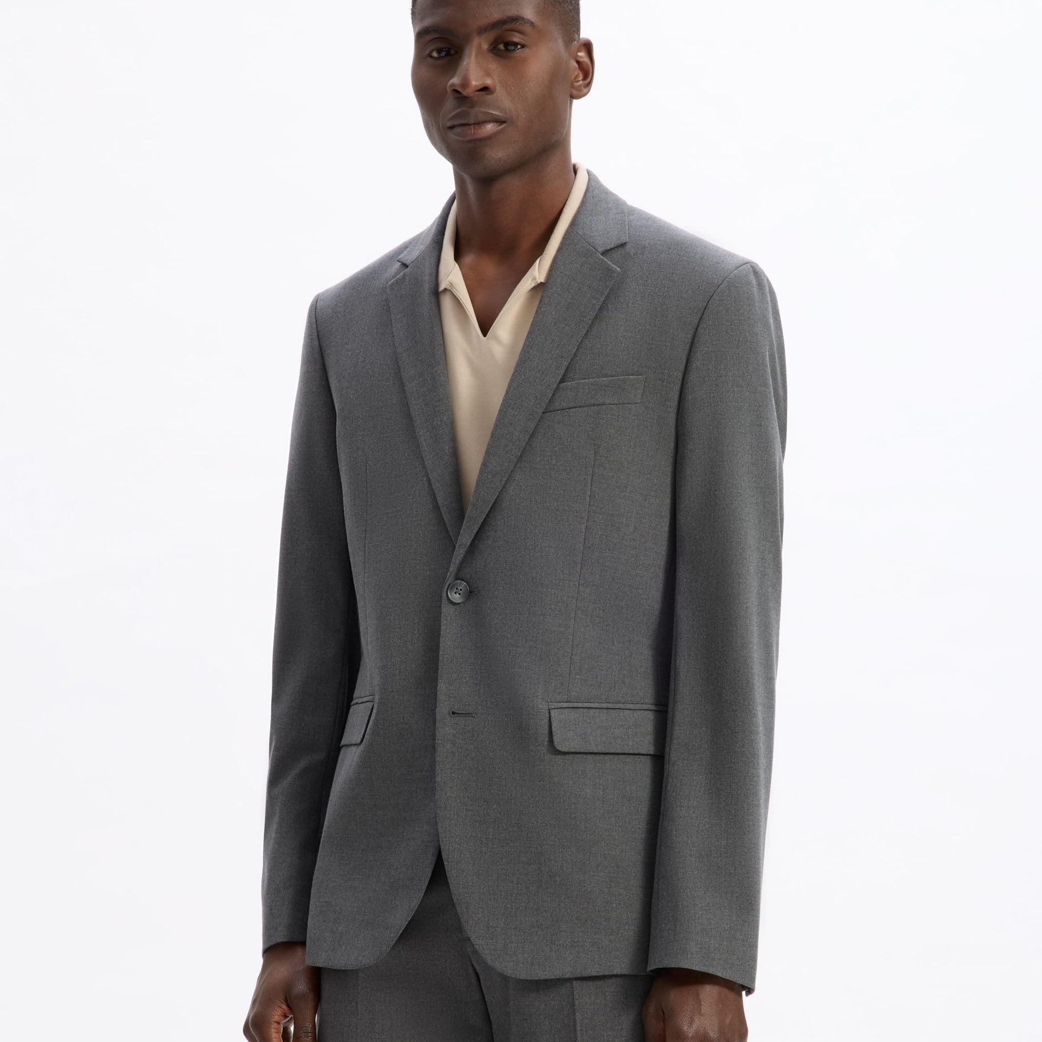 Buamaury Grey Suit Jacket Celio