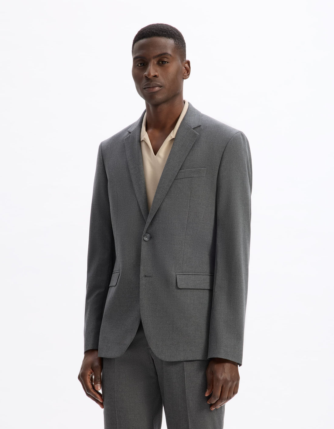 Buamaury Grey Suit Jacket Celio
