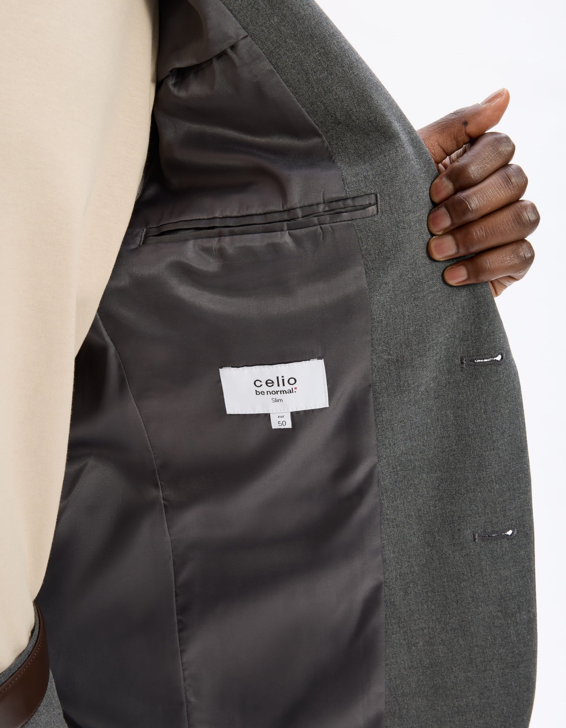 Buamaury Grey Suit Jacket Celio