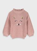 Children's Pink Blouse Knitwear For Girl Energiers