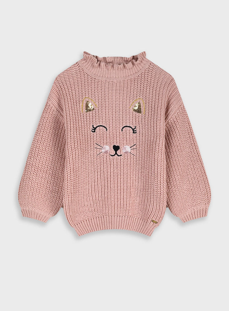 Children's Pink Blouse Knitwear For Girl Energiers