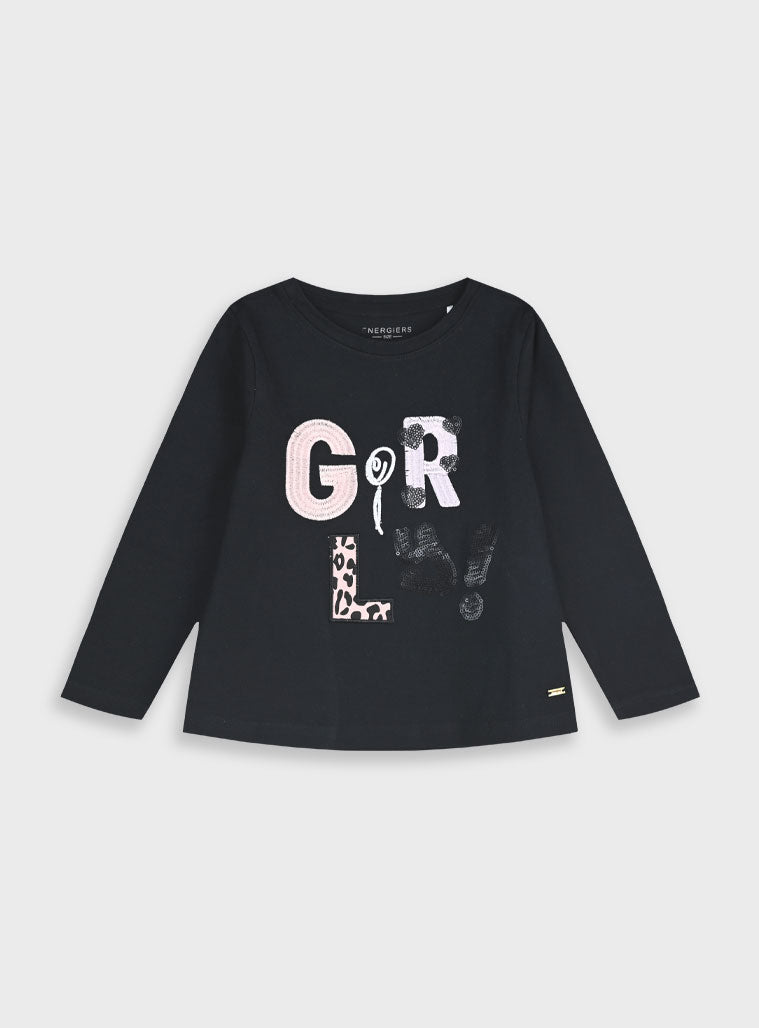 Children's Black Blouse For Girls Energiers