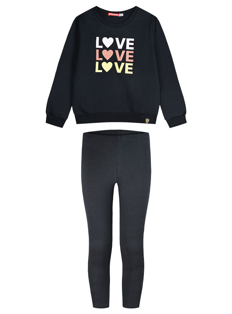 Children's Black Set(Blouse,Leggings) For Girl Energiers