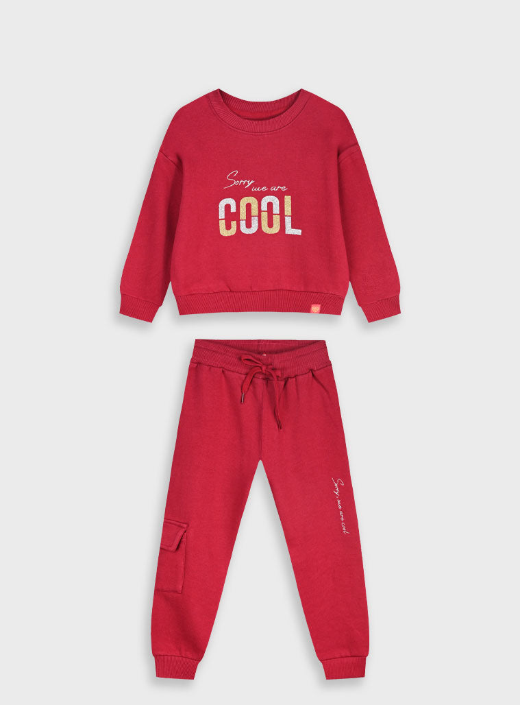Children's Red Tracksuit For Girl Energiers