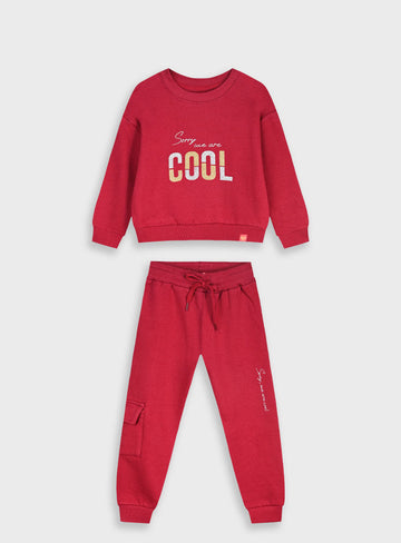 Children's Red Tracksuit For Girl Energiers