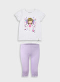 Lilac Set With Print For Girls Energiers