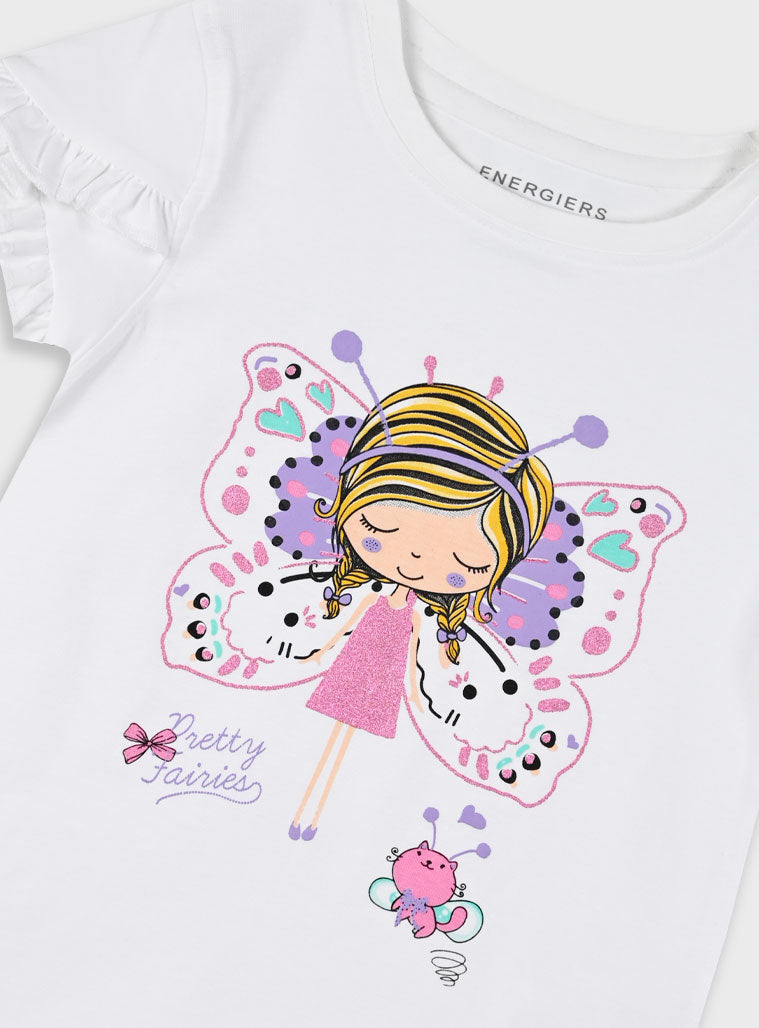 Lilac Set With Print For Girls Energiers