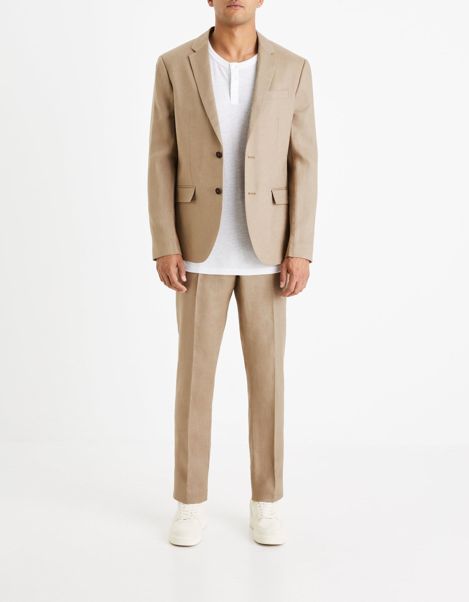 Veste de costume slim lin