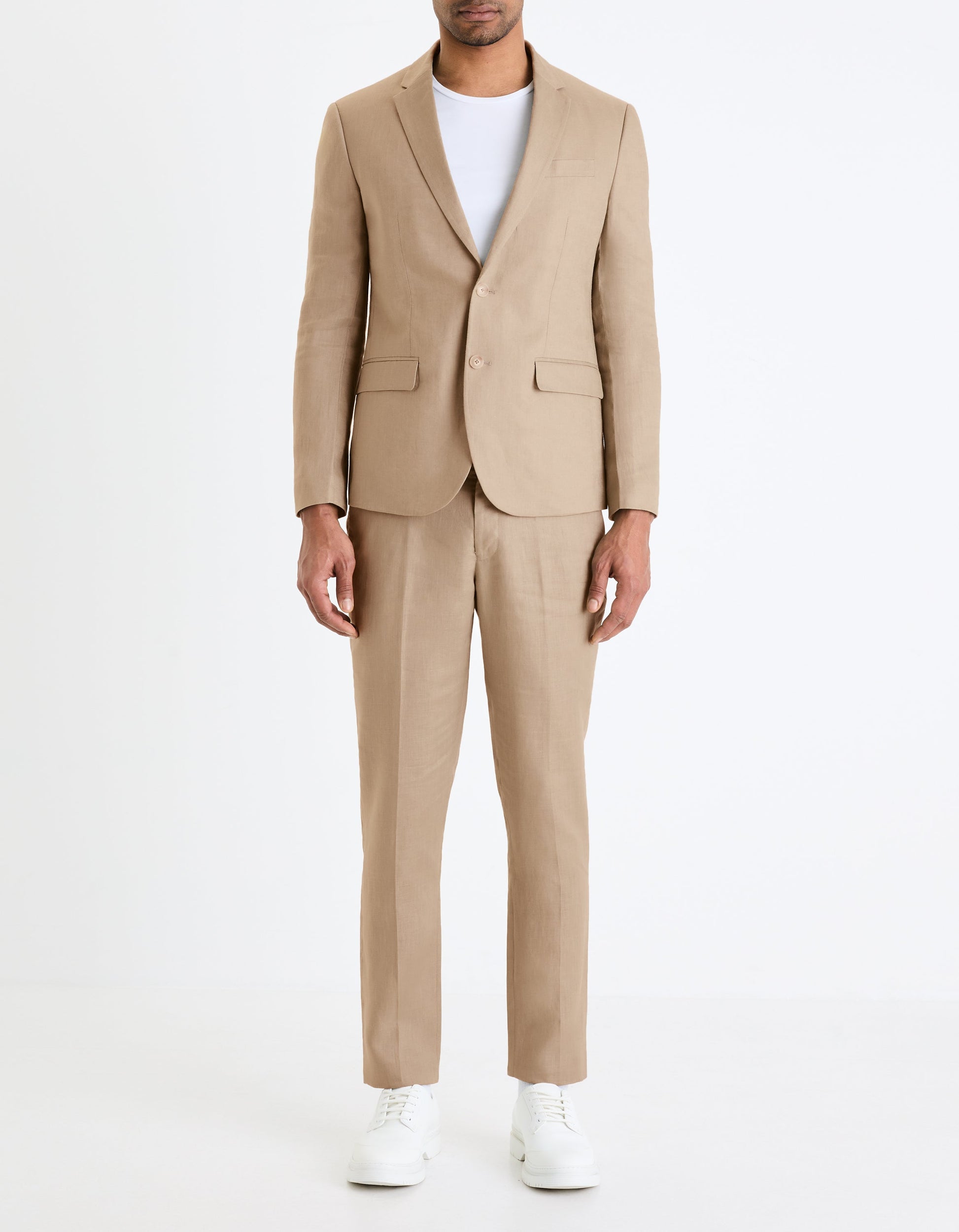 Veste de costume slim lin