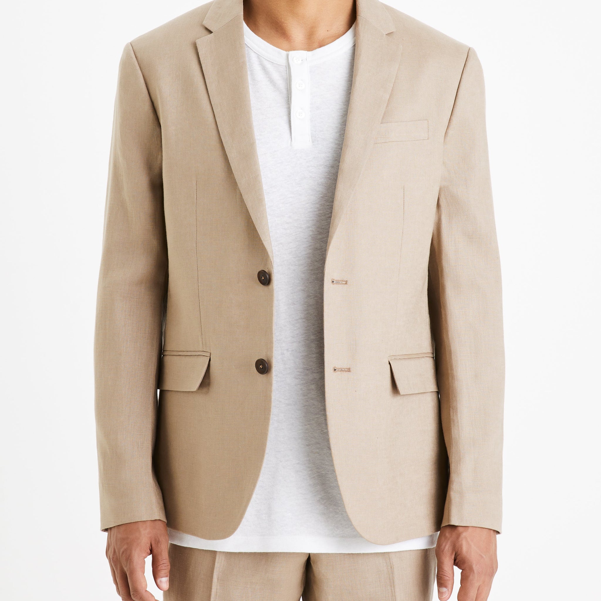 Veste de costume slim lin