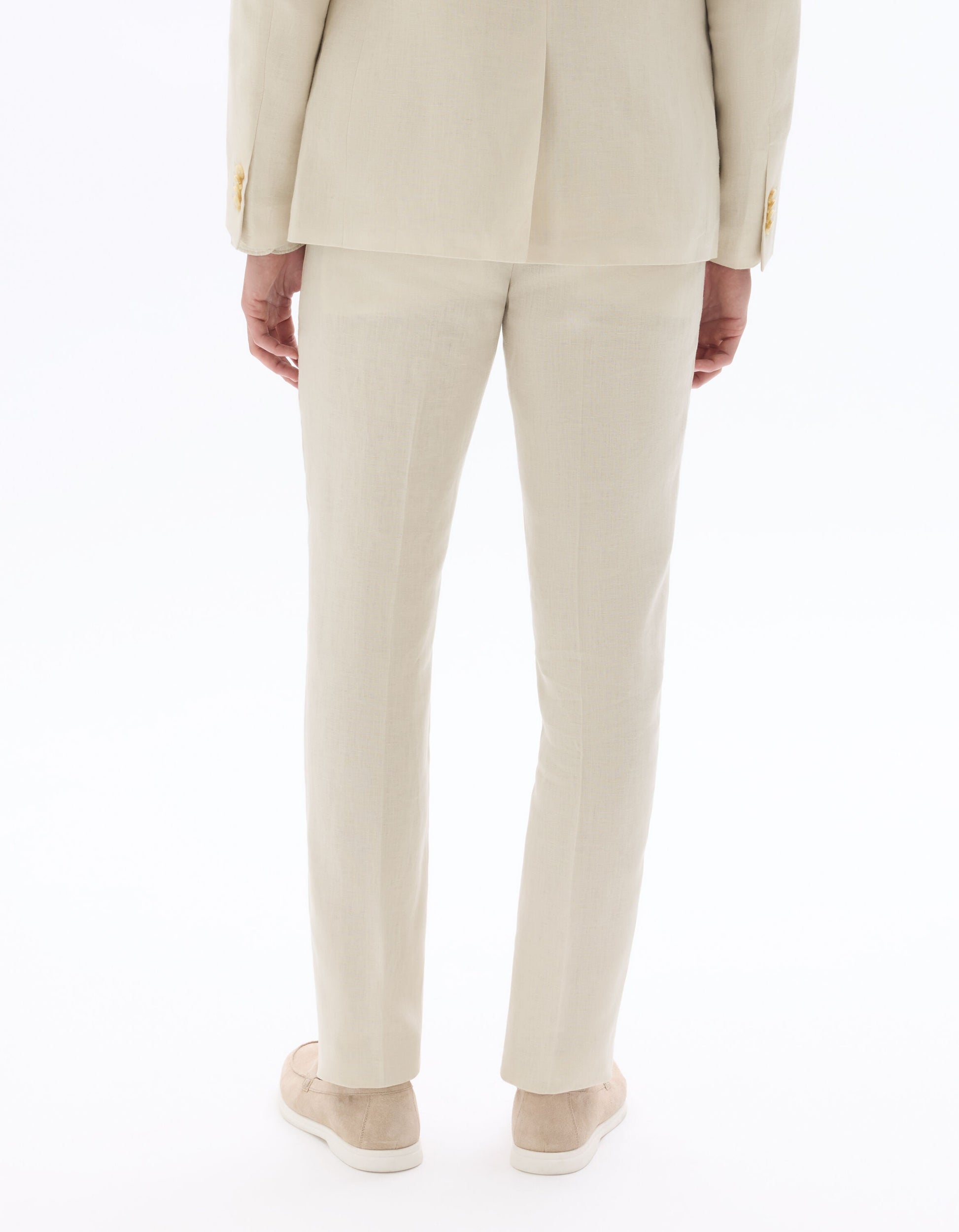 Slim fit suit trousers 100% linen Celio