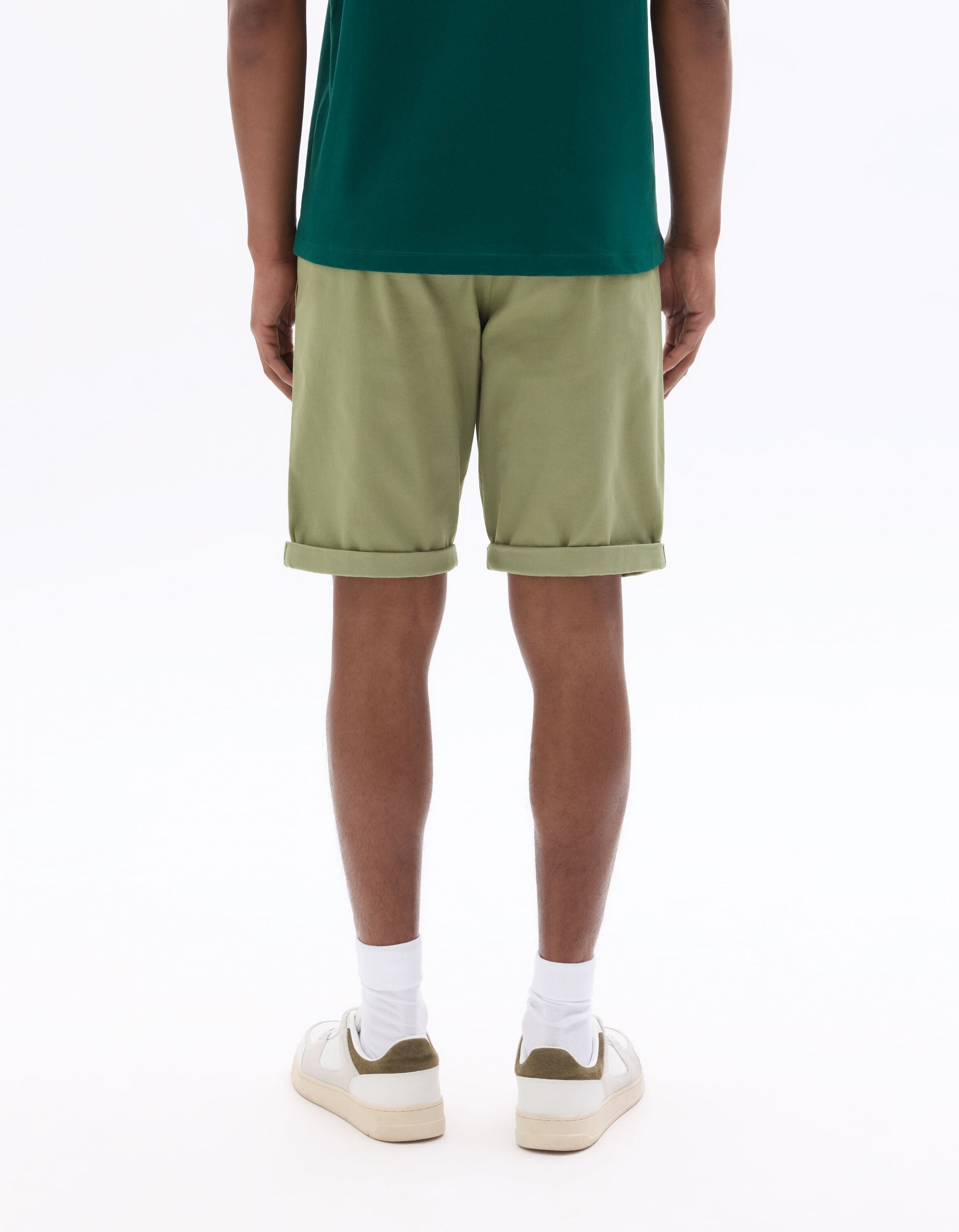 Stretch Cotton Chino Bermuda Shorts Celio