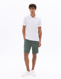 Stretch Cotton Chino Bermuda Shorts Celio