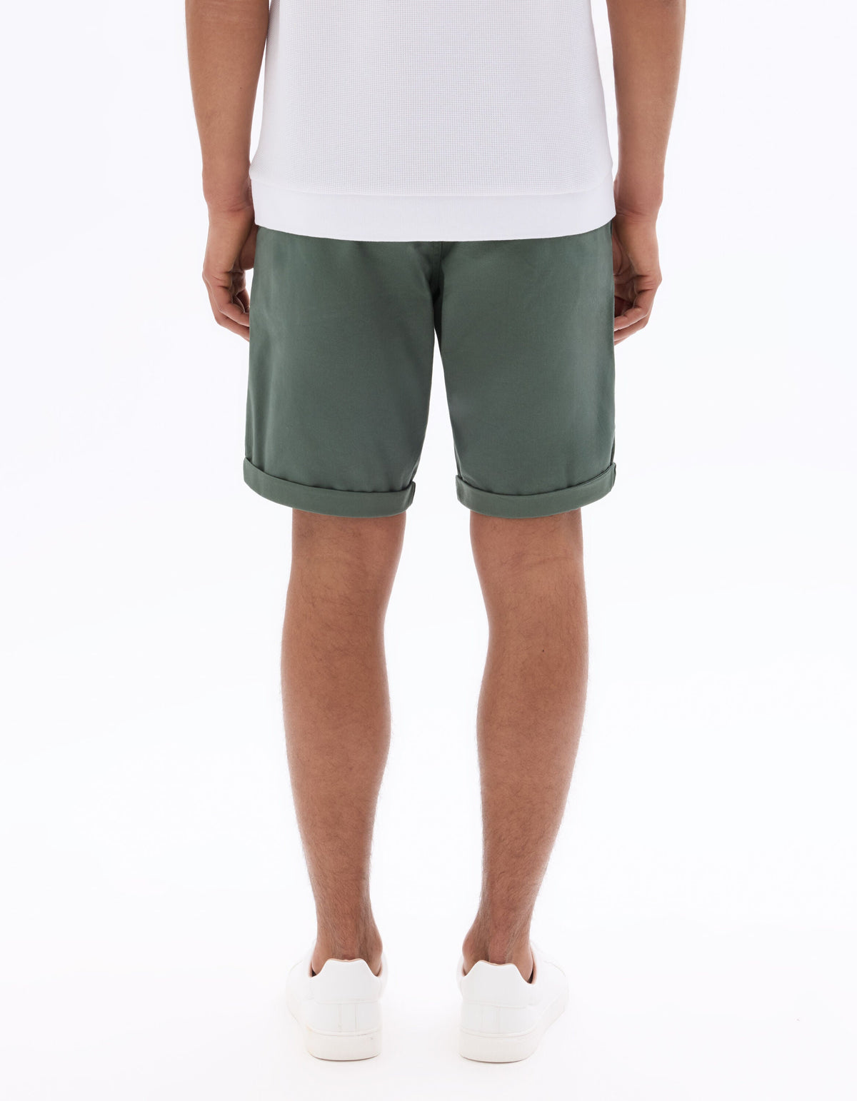 Stretch Cotton Chino Bermuda Shorts Celio