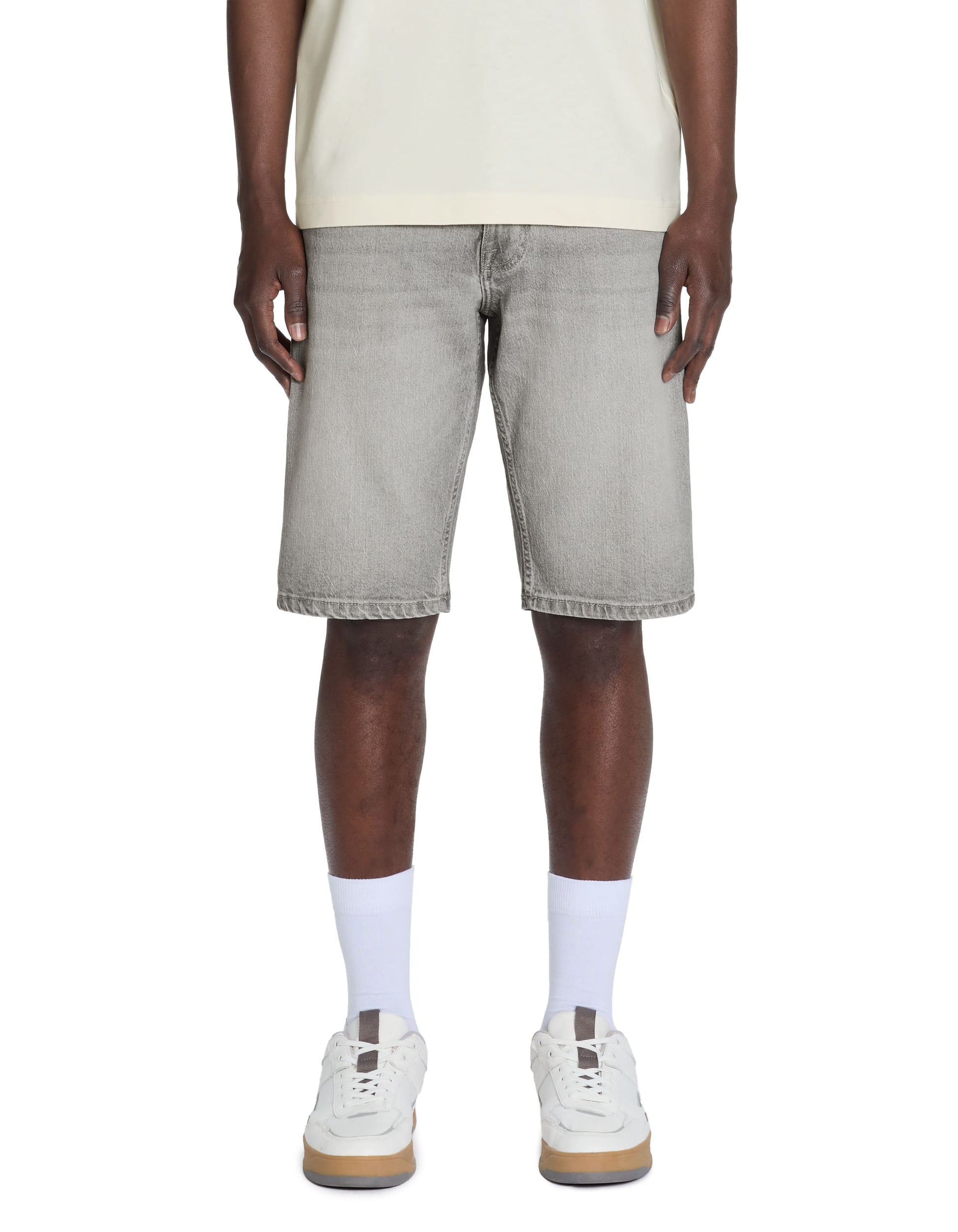 Bofirstbm Grey E25 Denim Bermuda Celio