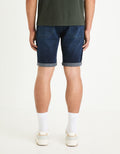 Boknitbm Blue Black Denim Bermuda Celio