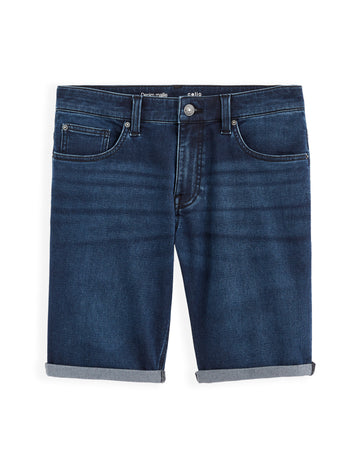 Boknitbm Blue Black Denim Bermuda
