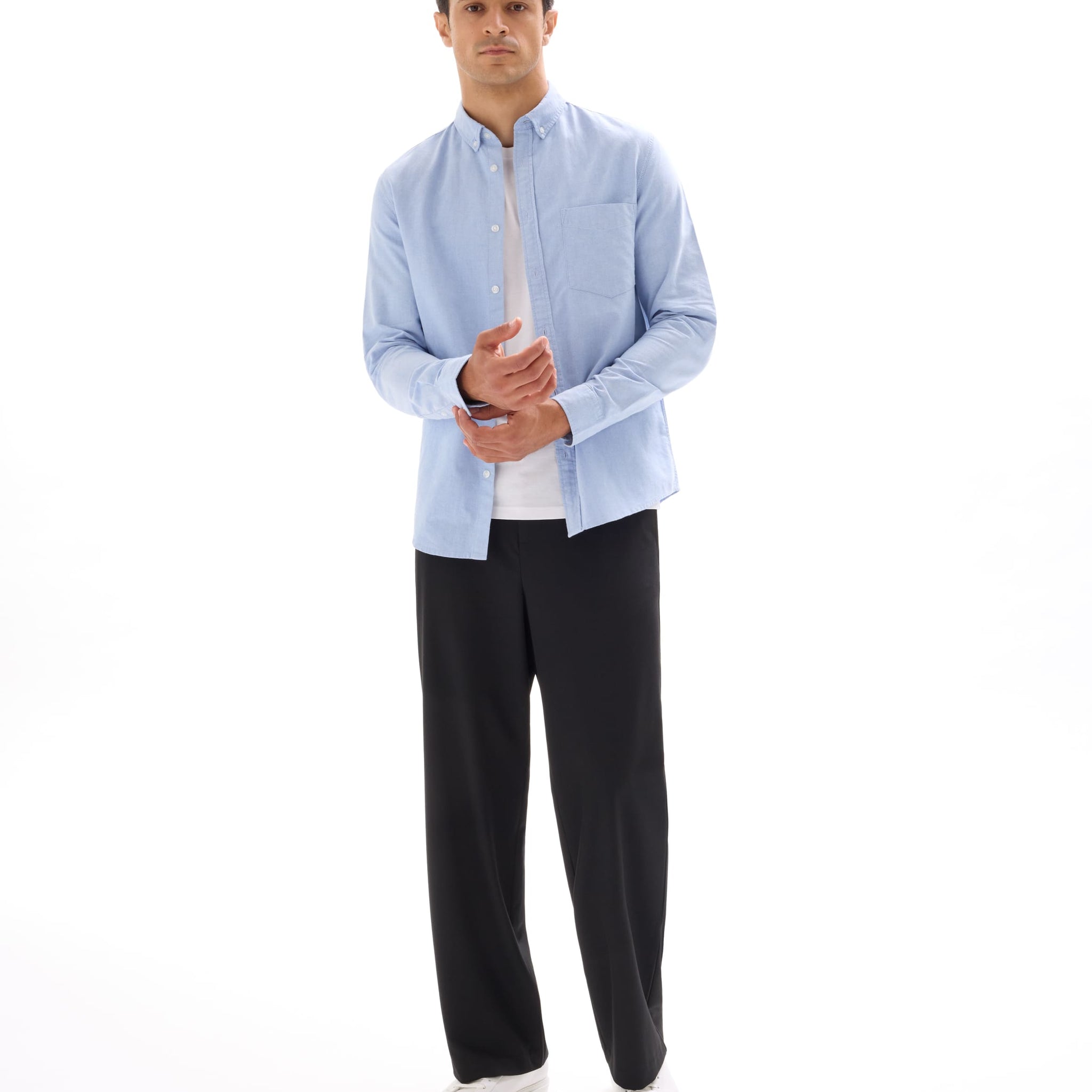 Daxford Light Blue Long Sleeves Shirt Celio