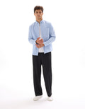 Daxford Light Blue Long Sleeves Shirt Celio