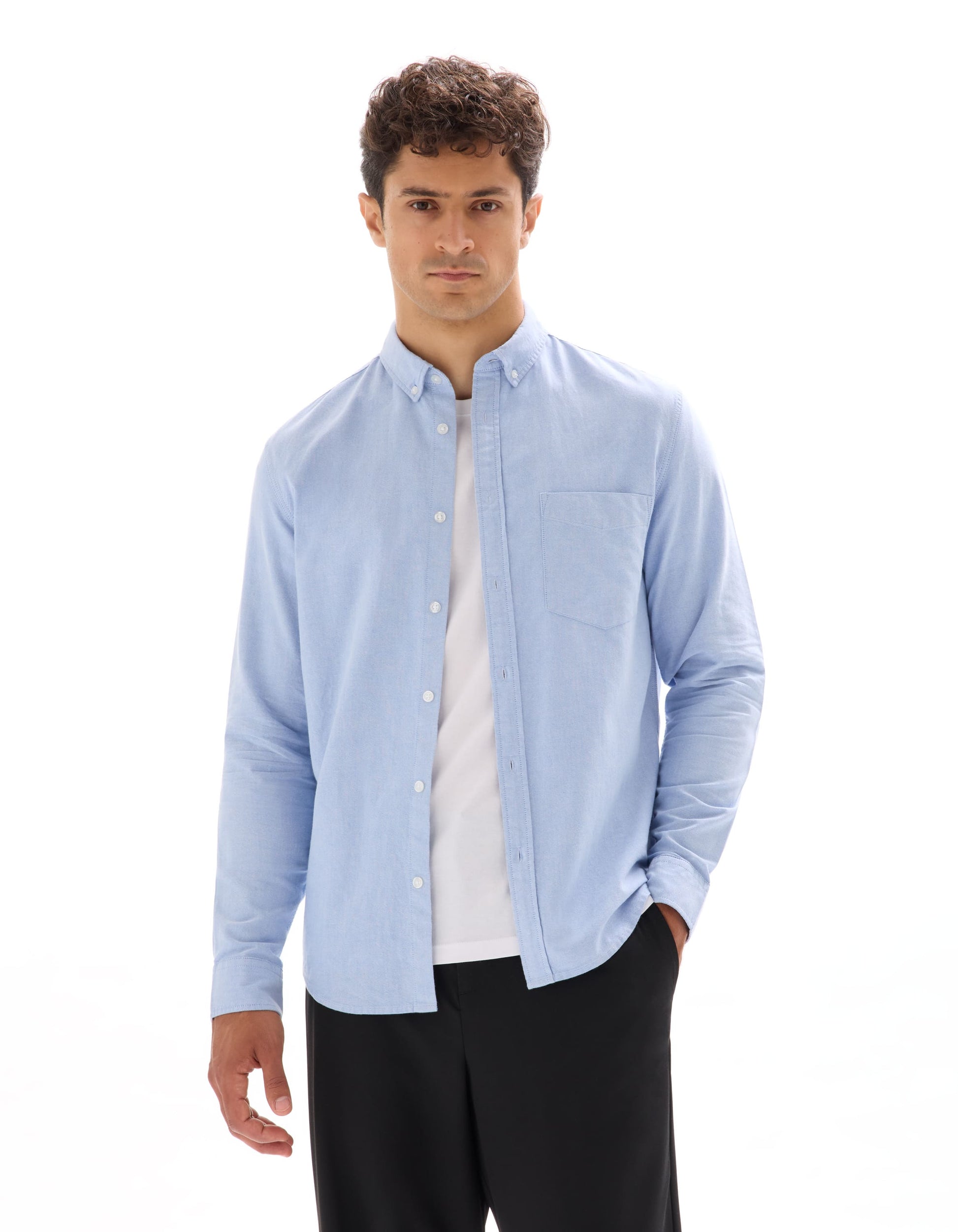 Daxford Light Blue Long Sleeves Shirt Celio