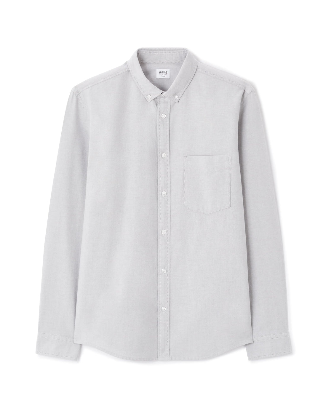 Daxford Medium Grey Long Sleeves Shirt Celio