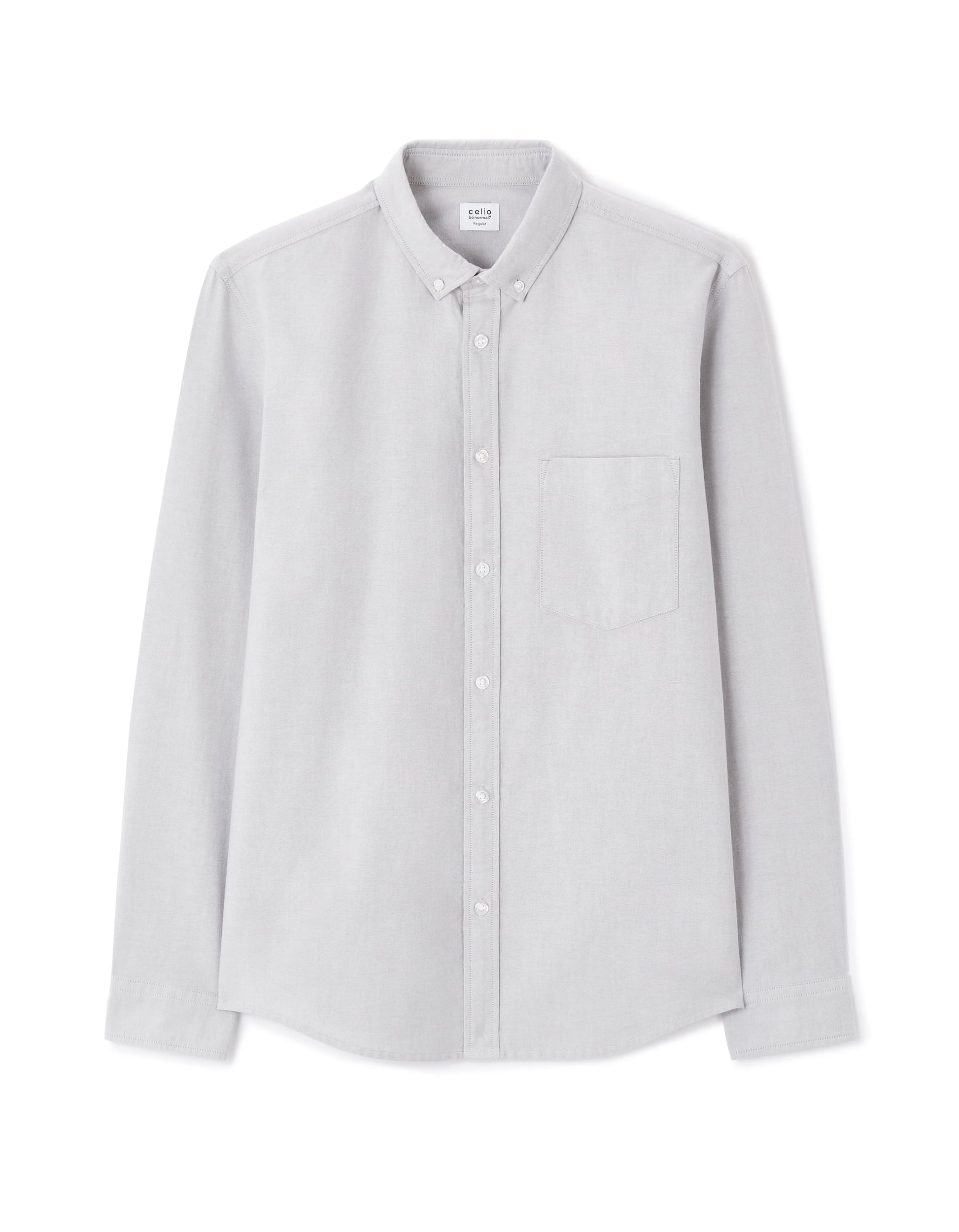 Daxford Medium Grey Long Sleeves Shirt Celio