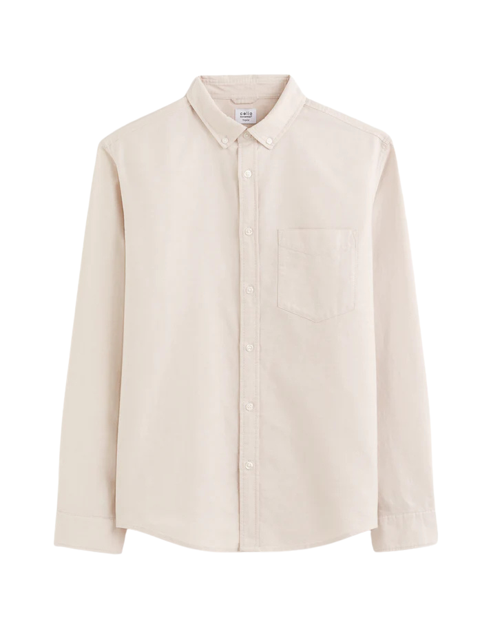 Daxford Beige Long Sleeves Shirt Celio