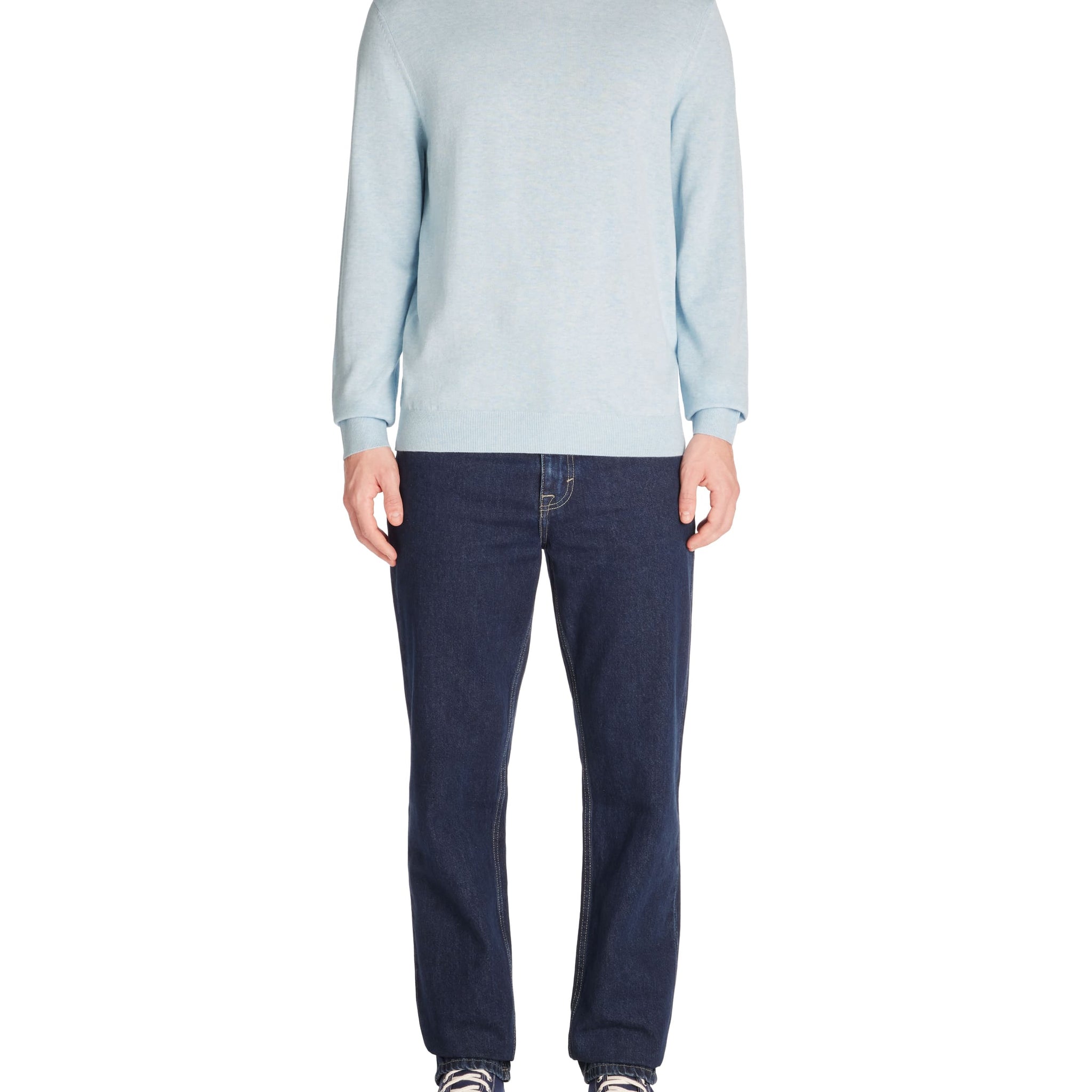 Decoton Sky Blue Mel Crew Neck Jumper Celio