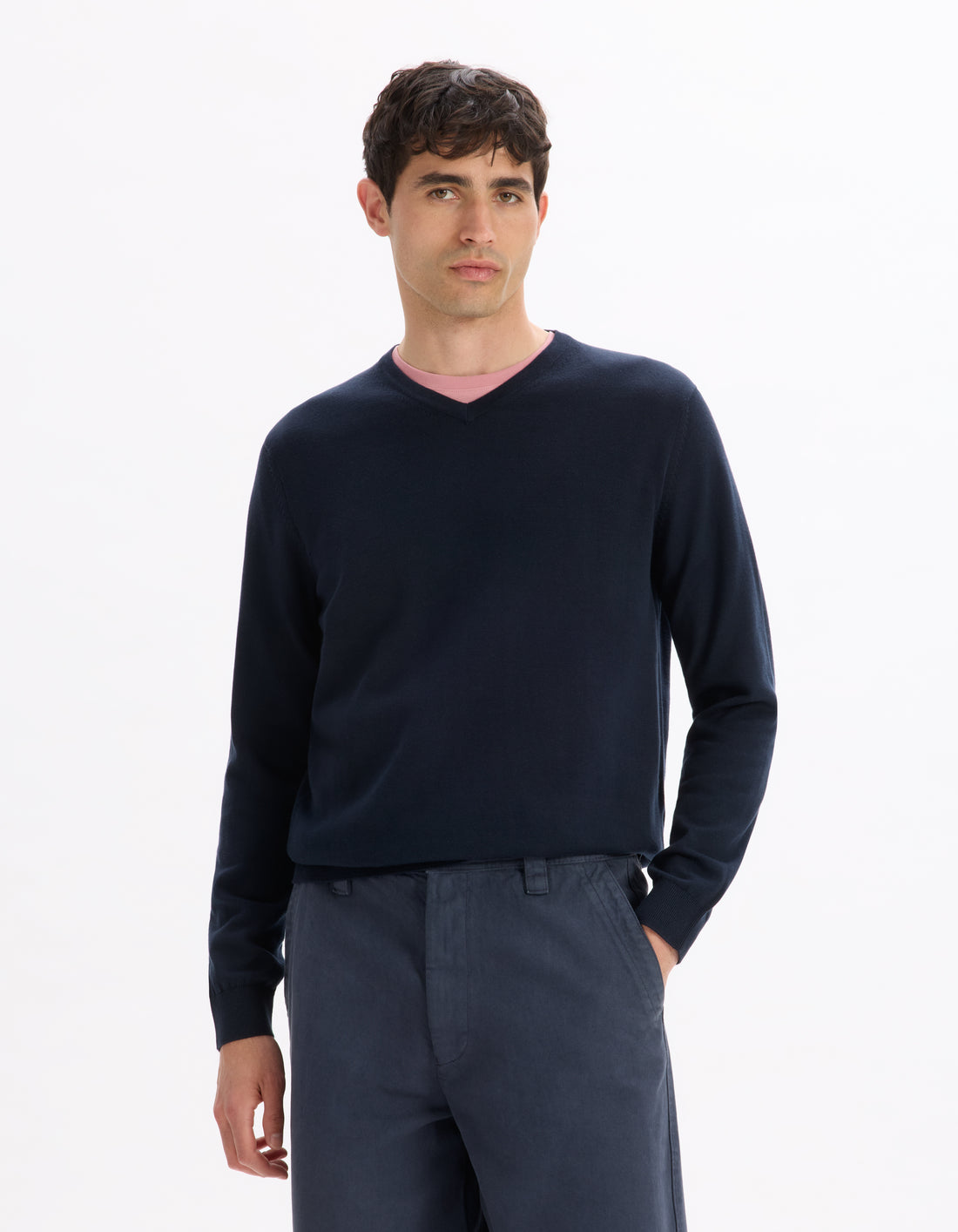 Decotonv Navy Crew Neck Jumper