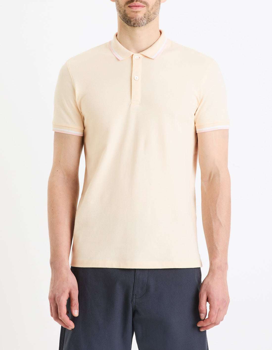 polo mc pique col contrastÃƒÂ©