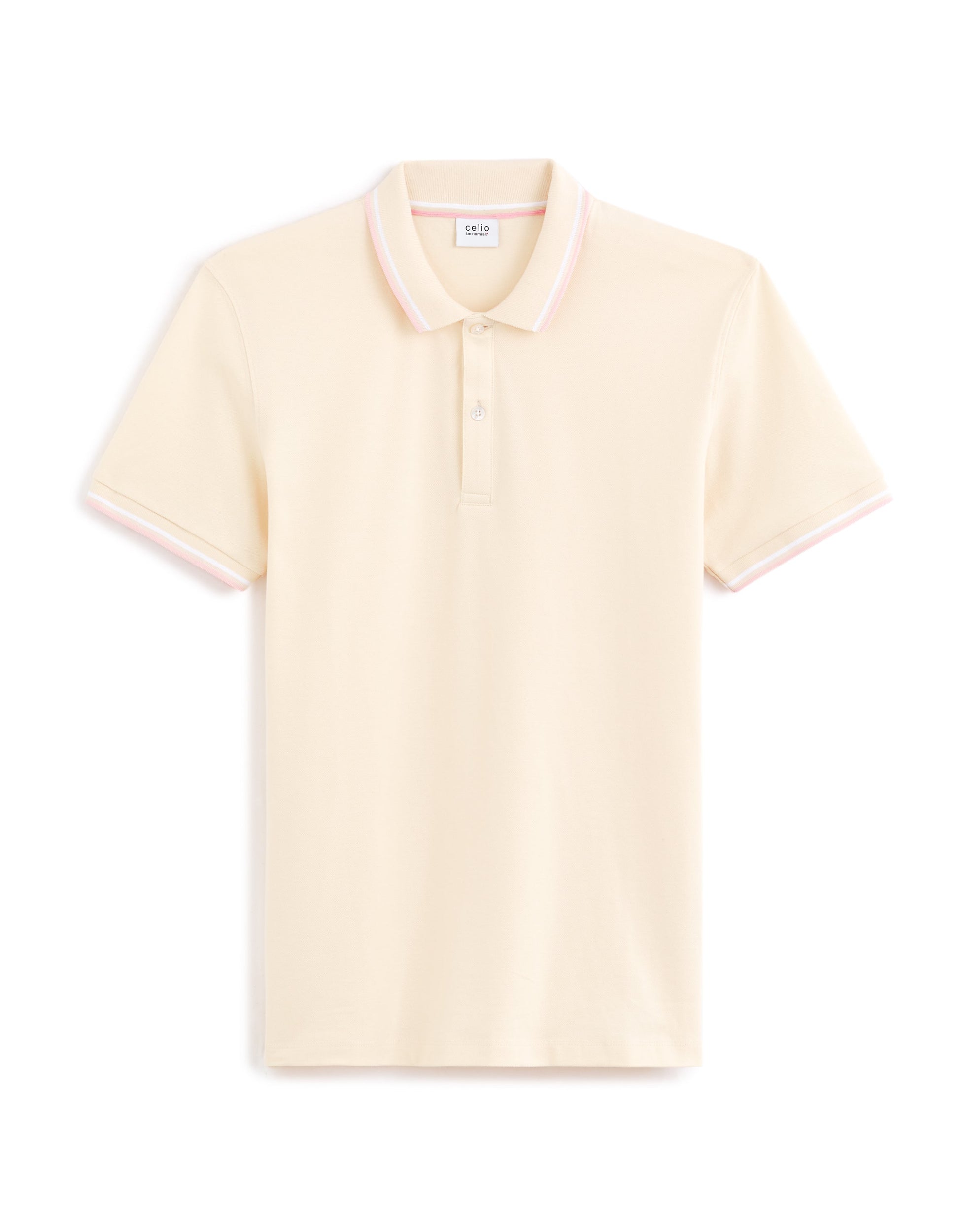 polo mc pique col contrasté