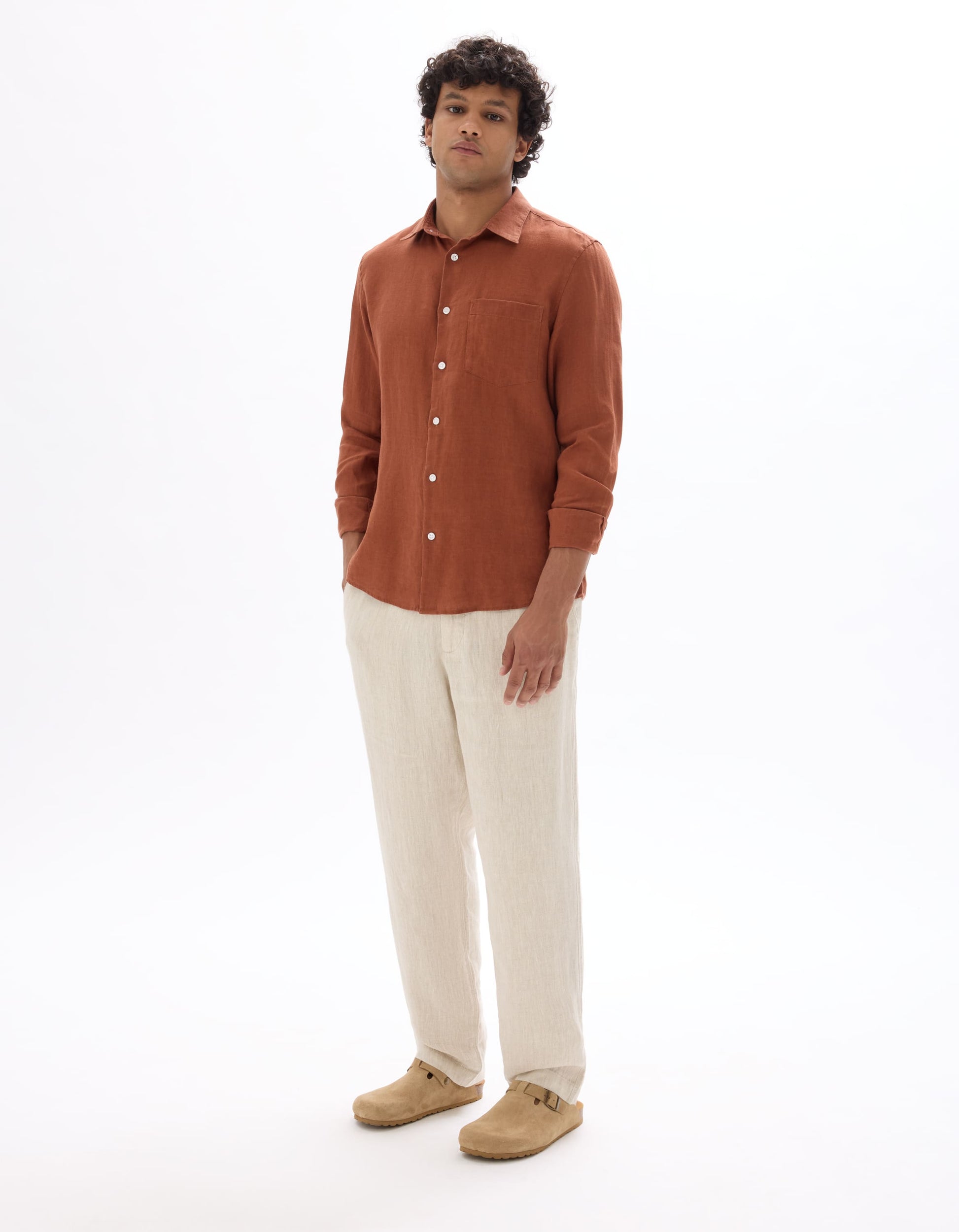 Daflix Terracotta Long Sleeves Shirt Celio