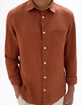 Daflix Terracotta Long Sleeves Shirt Celio