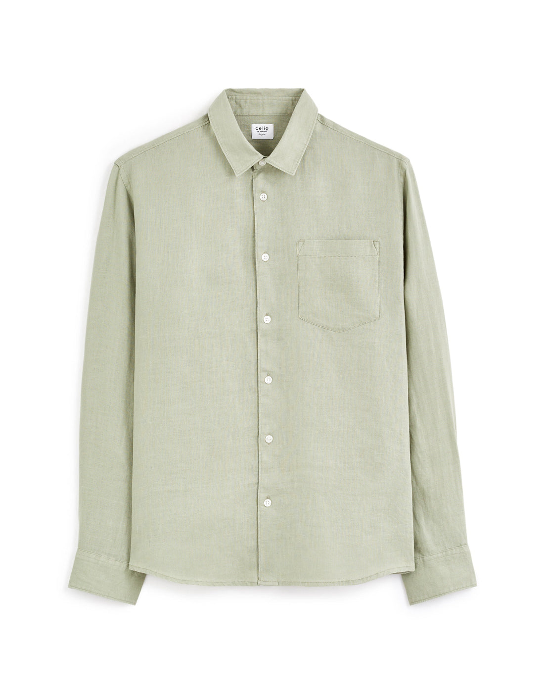 100% Linen Regular Fit Shirt Celio