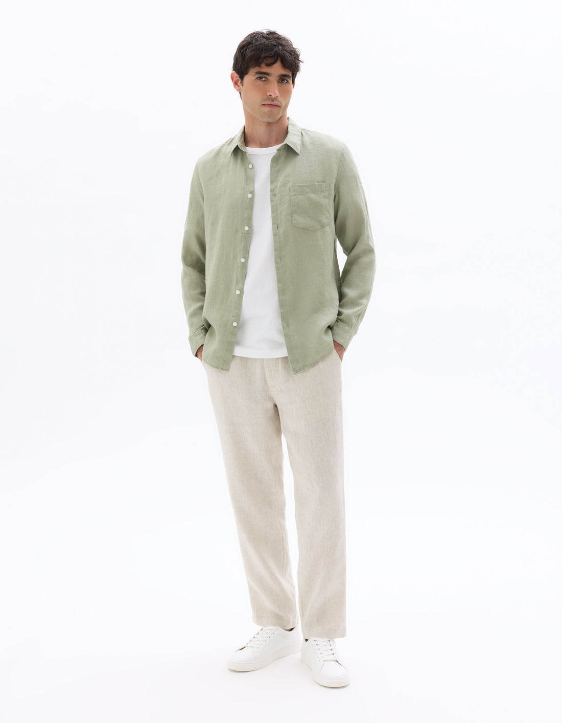 100% Linen Regular Fit Shirt Celio