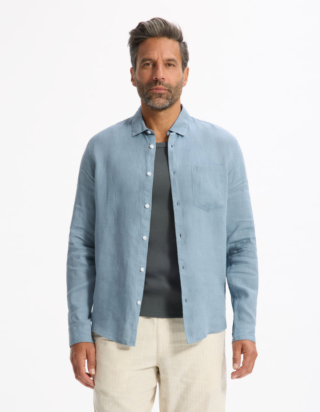 Daflix Blue Storm Long Sleeves Shirt Celio