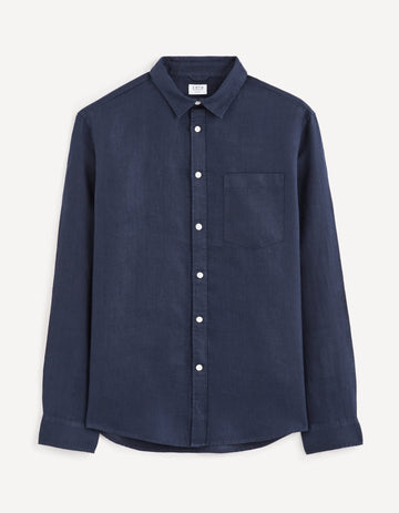 Daflix Navy Long Sleeves Shirt Celio
