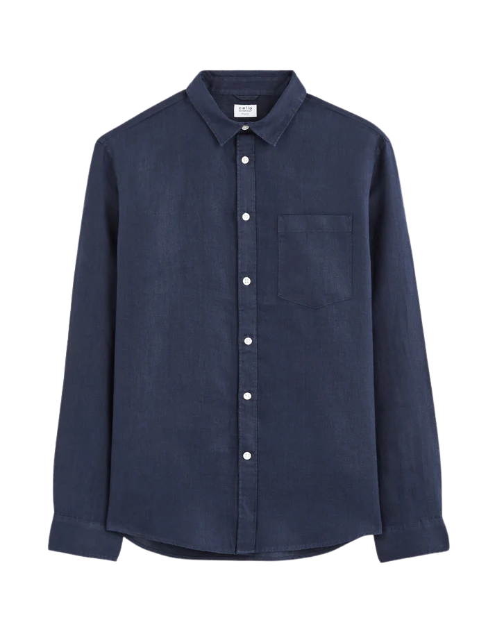 Daflix Navy Long Sleeves Shirt Celio