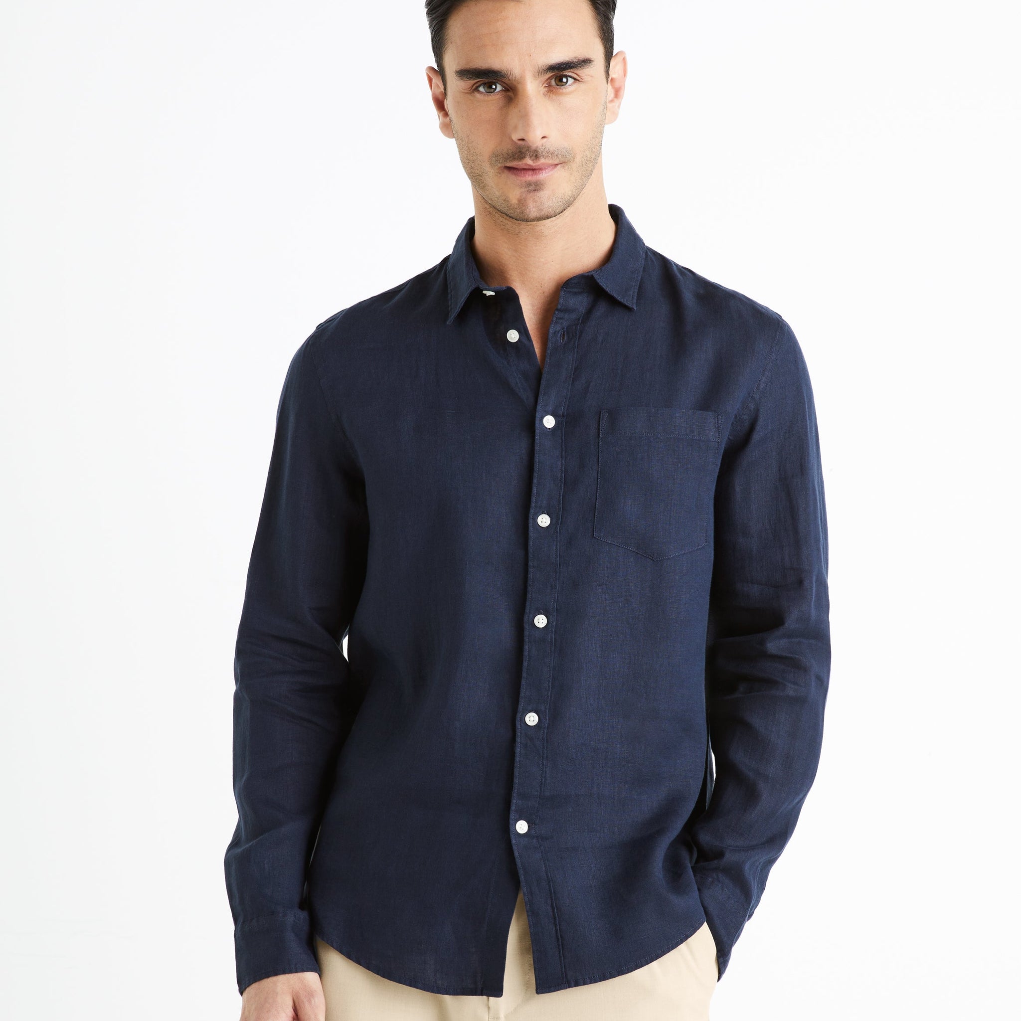 Chemise 100% LIN COL FR