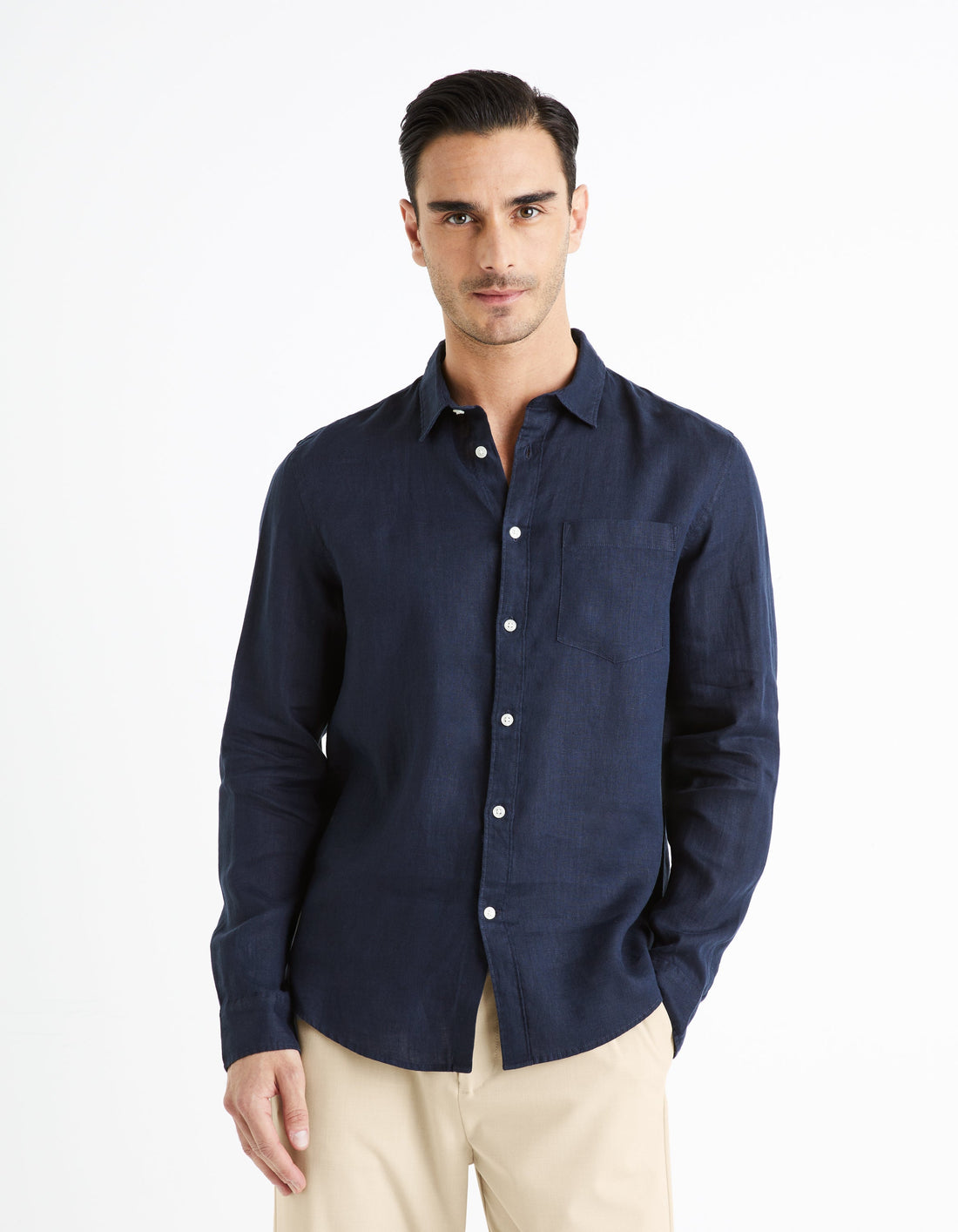 Chemise 100% LIN COL FR