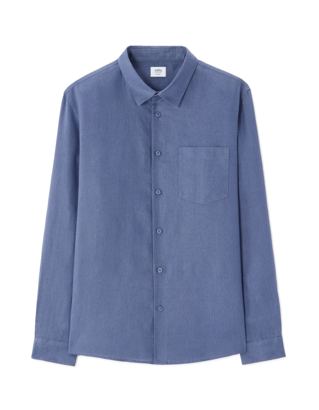 Regular fit 100% linen shirt Celio