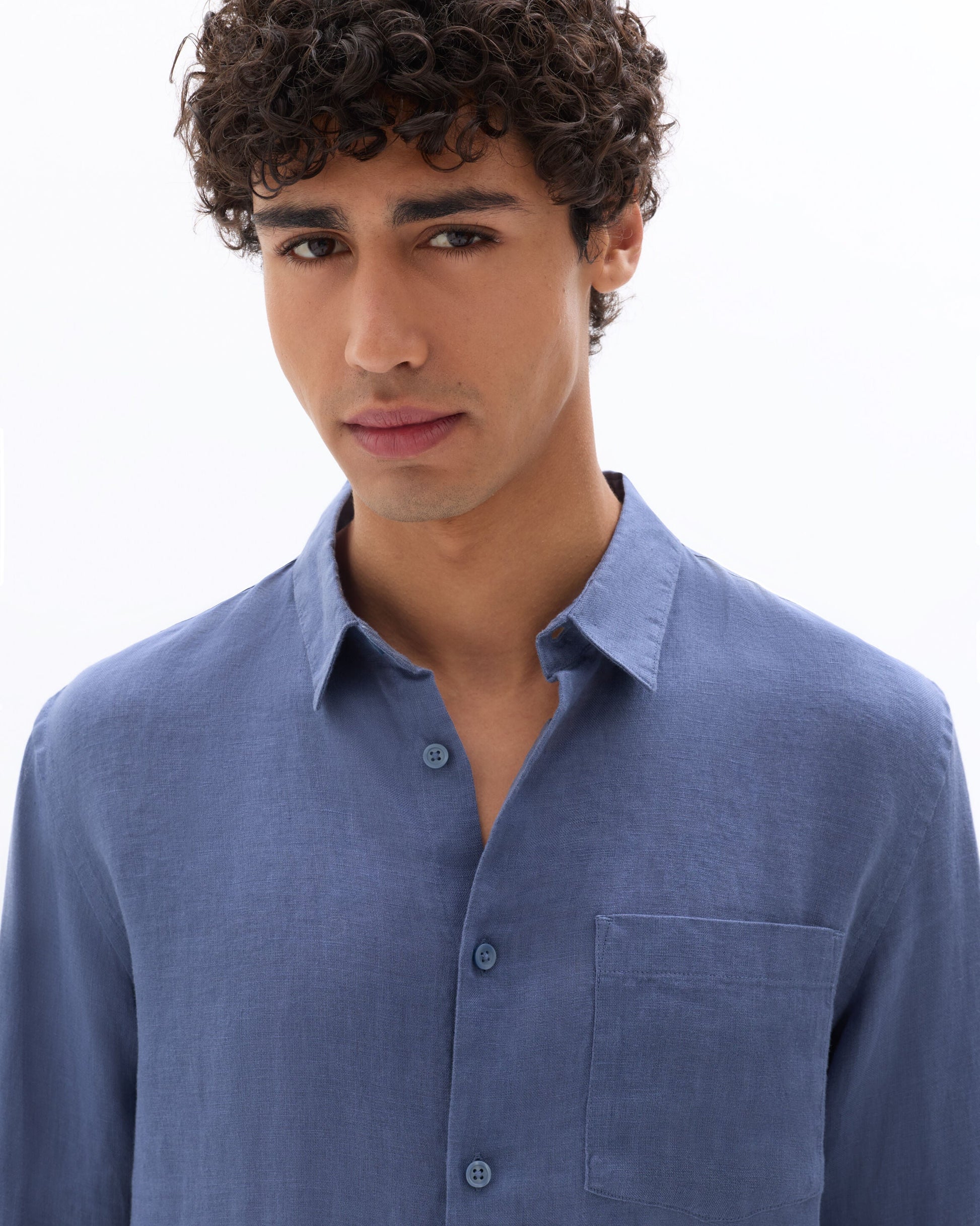 Regular fit 100% linen shirt Celio