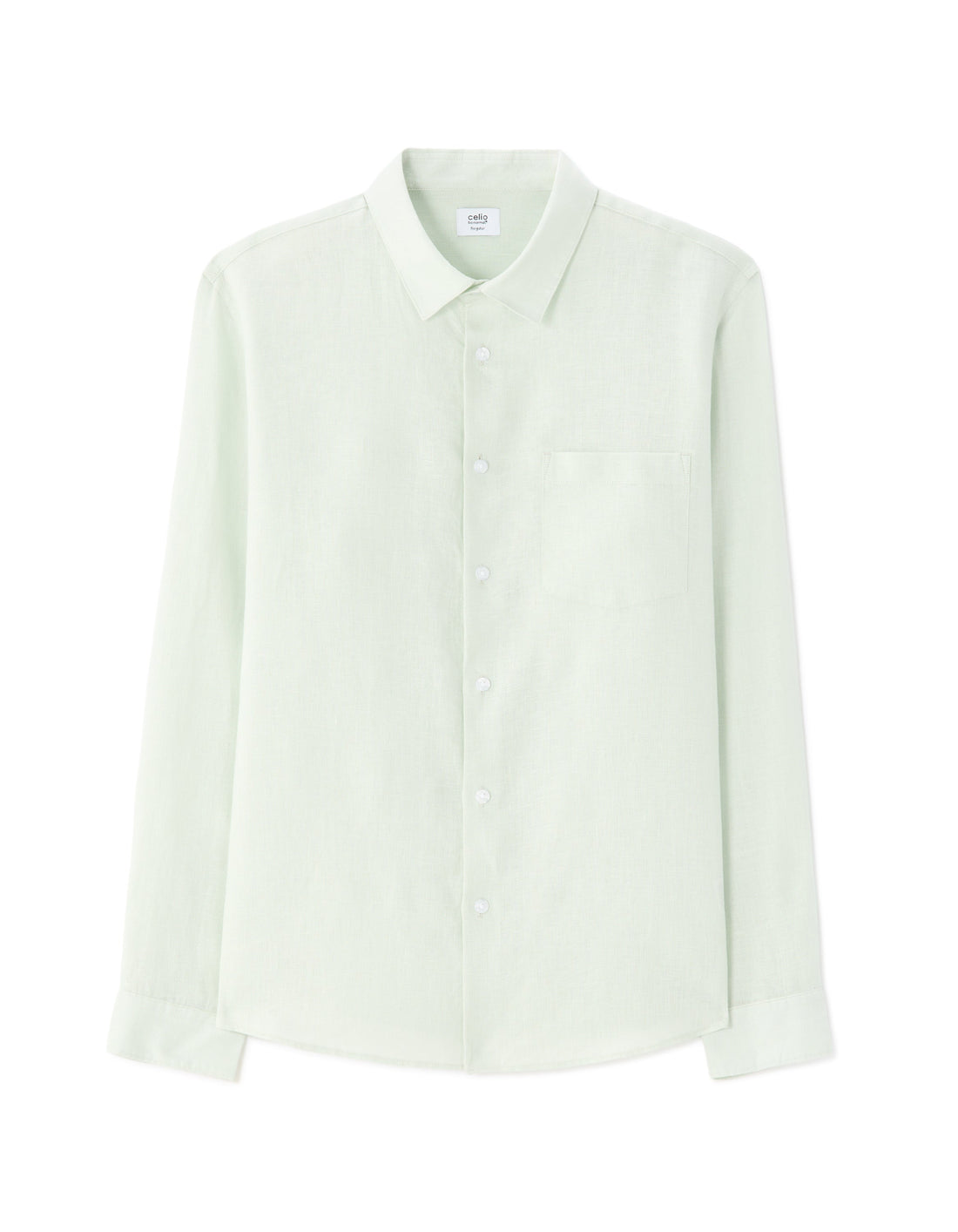 Regular Fit 100% Linen Shirt Celio