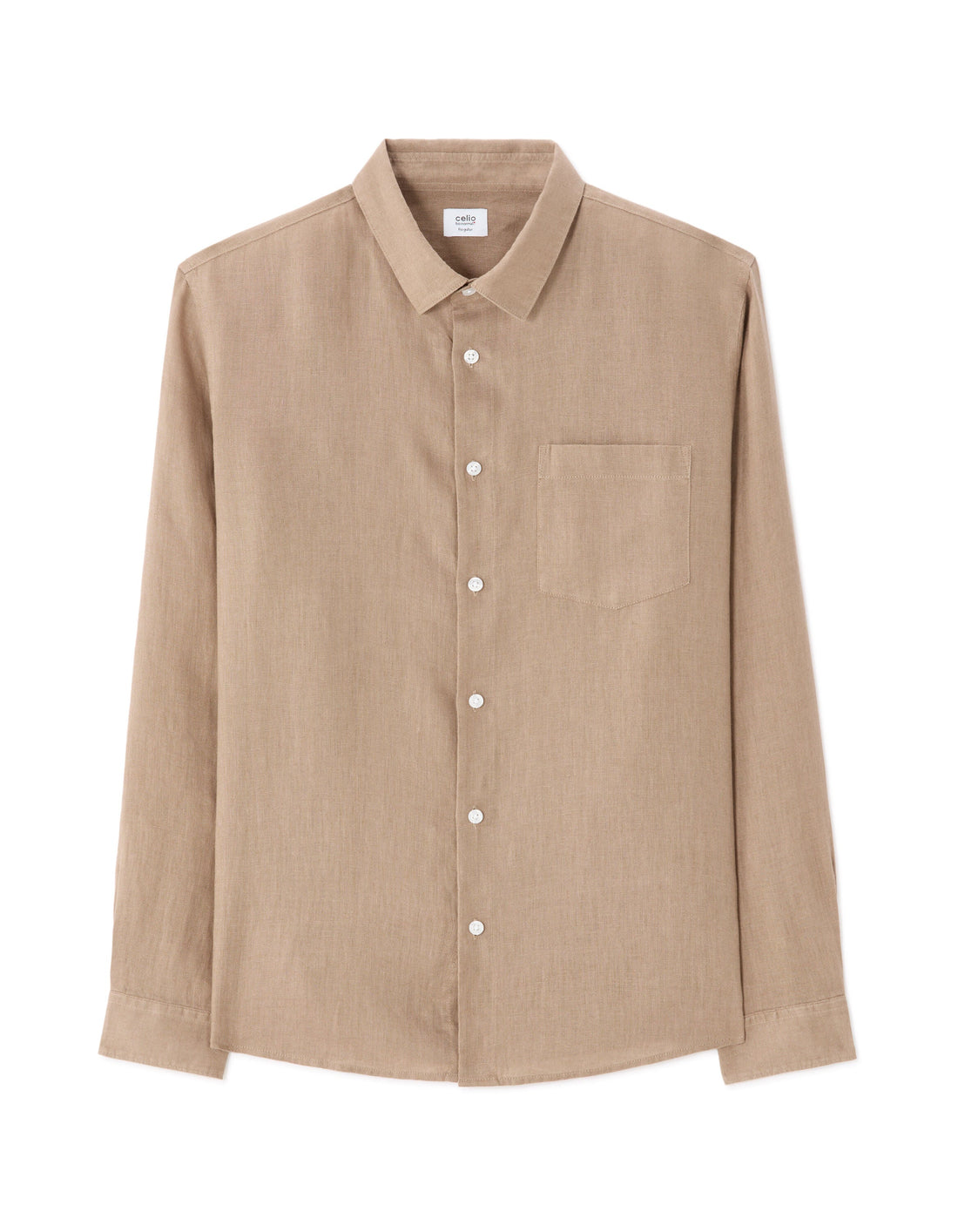 100% Linen Regular Fit Shirt Celio