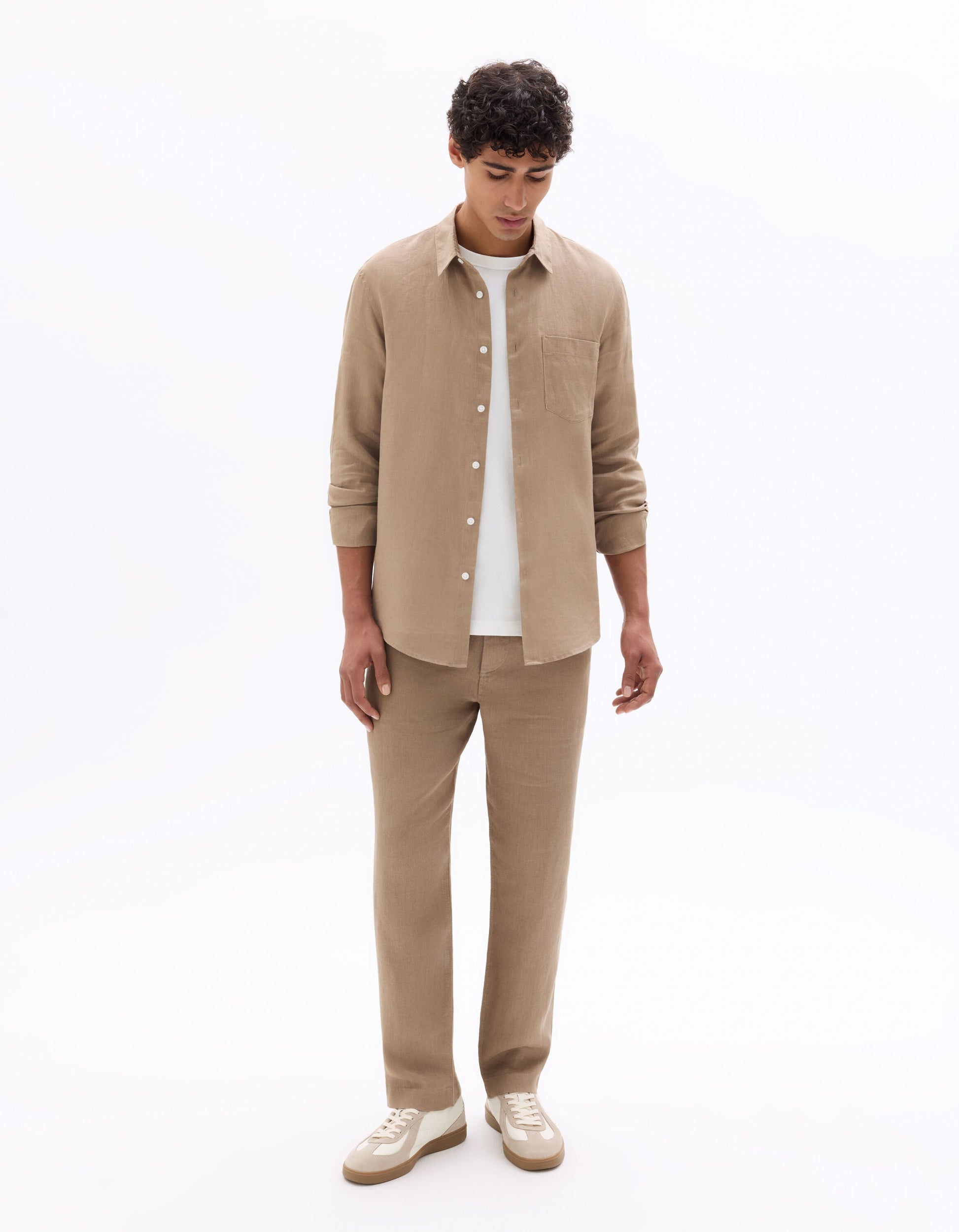 100% Linen Regular Fit Shirt Celio