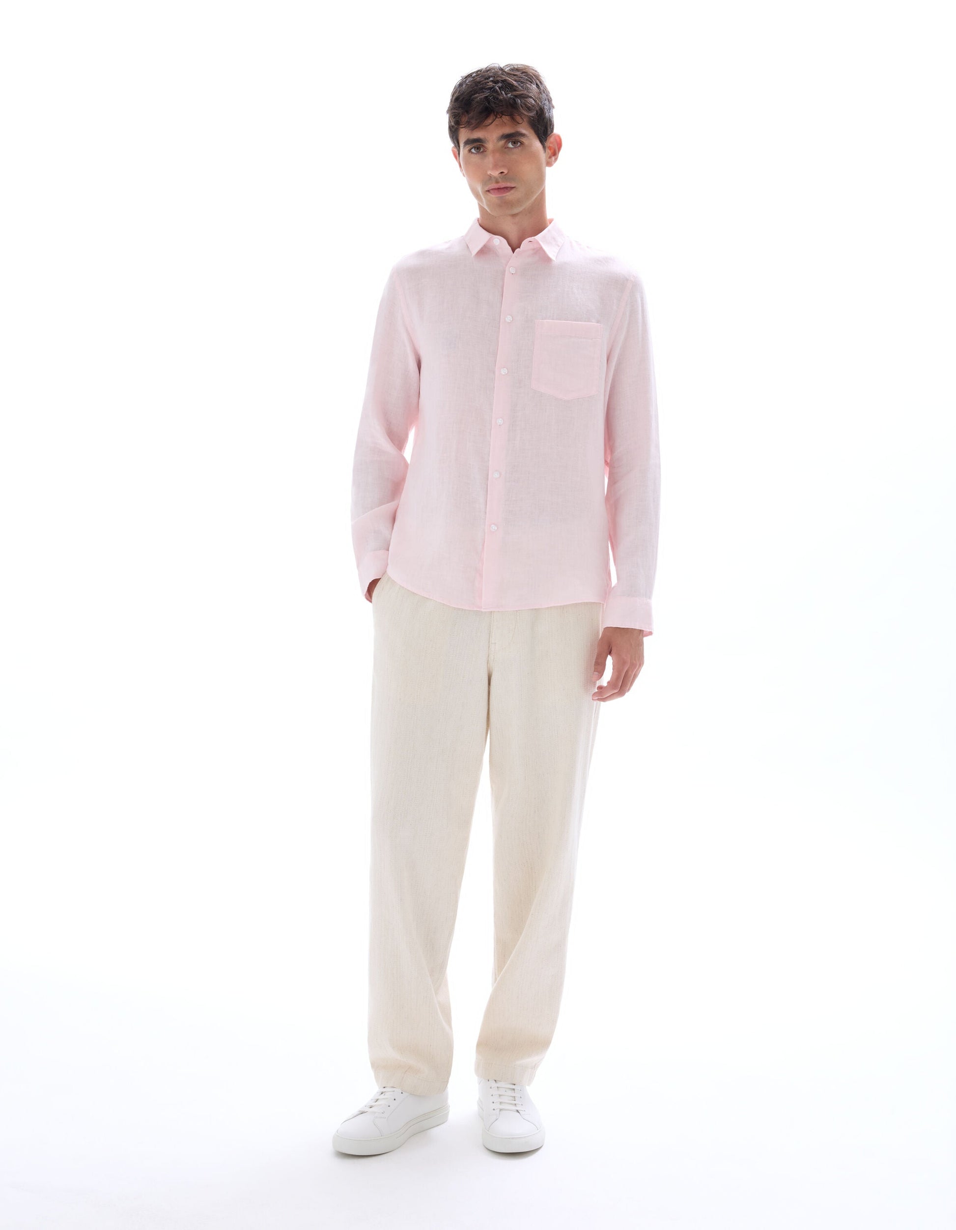 Regular Fit 100% Linen Shirt Celio