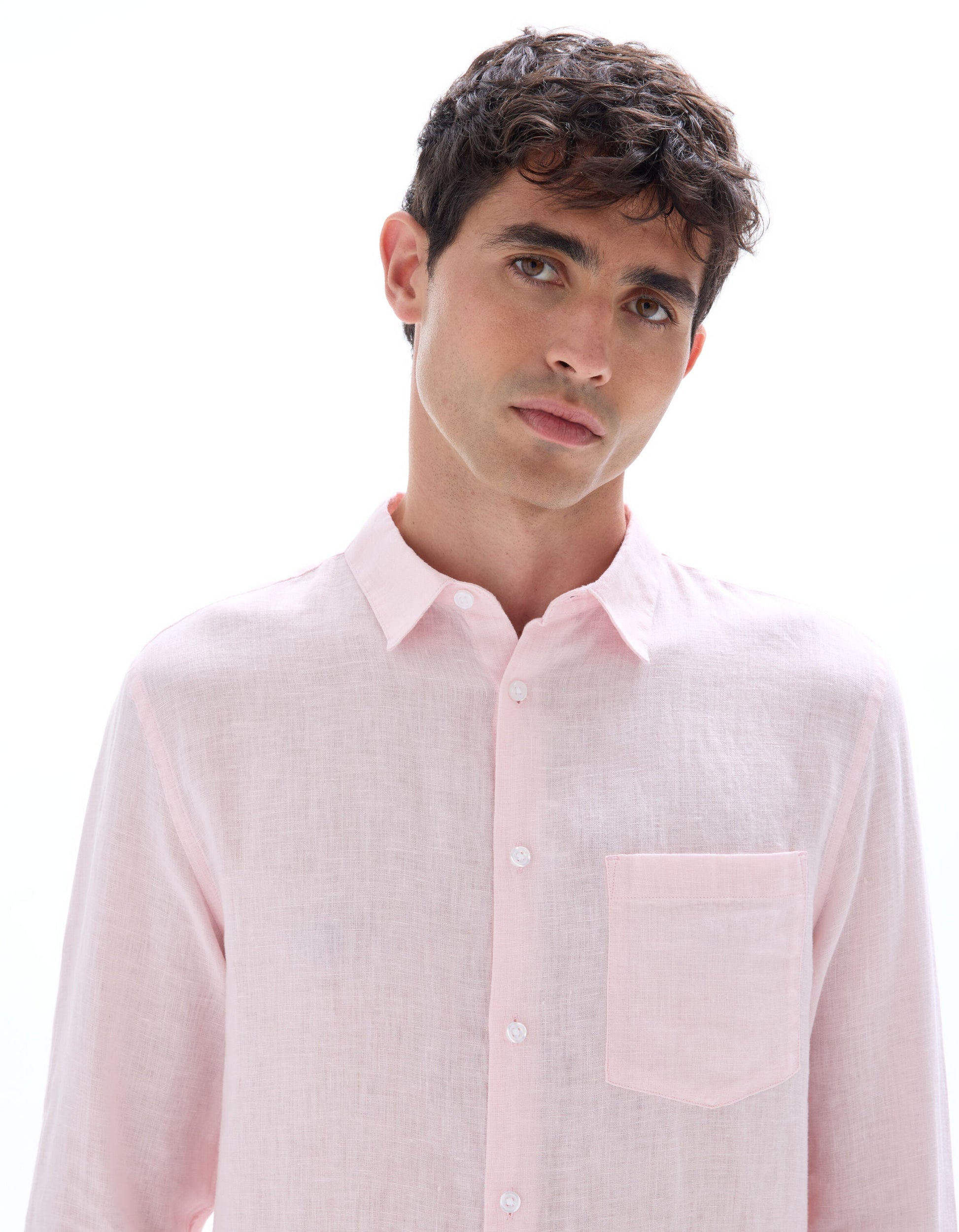 Regular Fit 100% Linen Shirt Celio