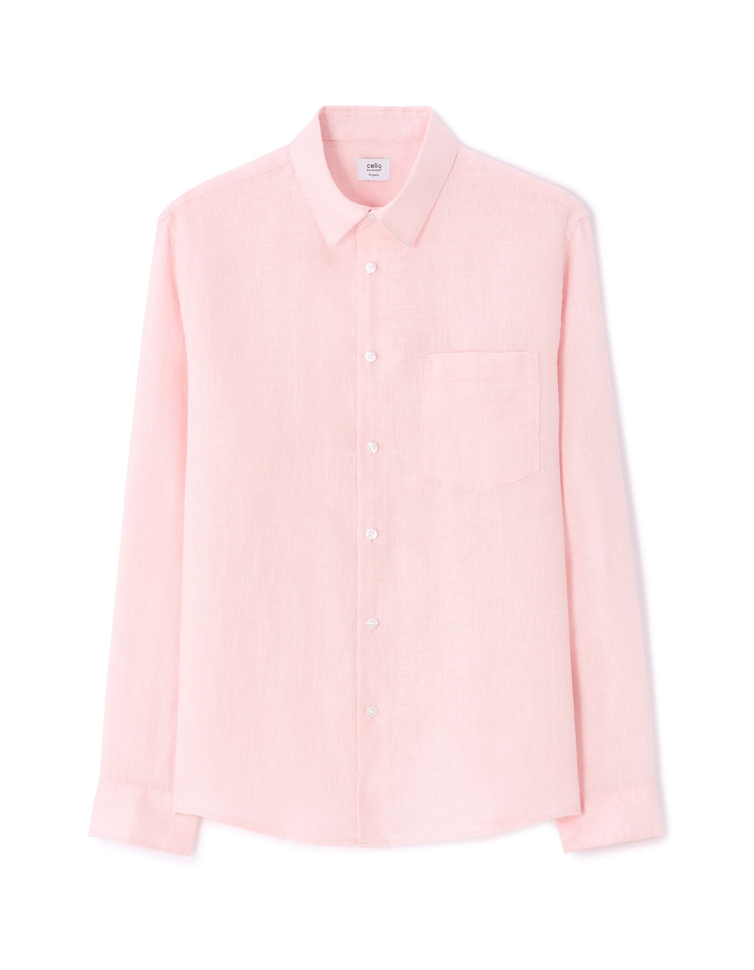 Regular Fit 100% Linen Shirt Celio
