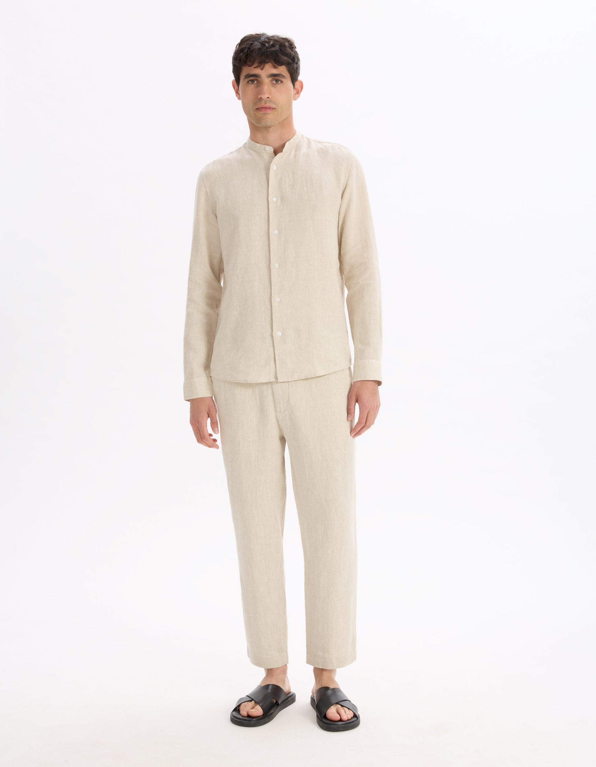 Chemise 100% LIN COL MAO