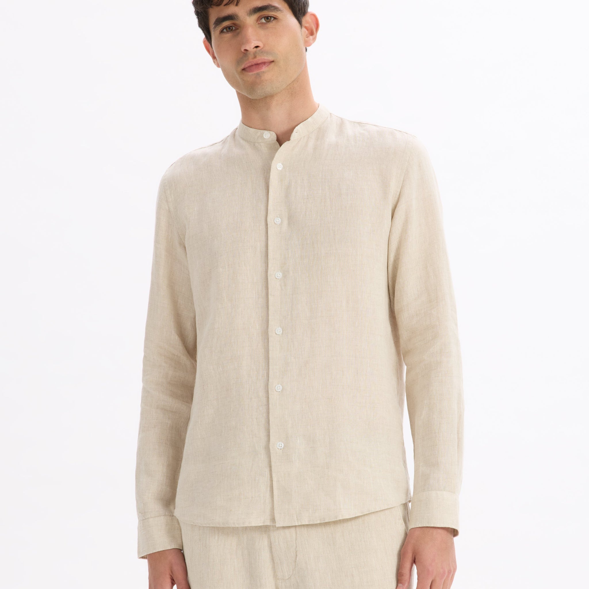 Chemise 100% LIN COL MAO